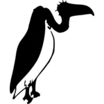 Vultur silueta vector illustration