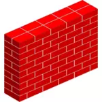 Enkel rød murstein vegg vektorgrafikk utklipp