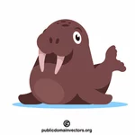 Cute walrus animal
