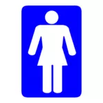 Damen WC Schild Vektor Zeichnung