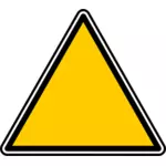 Vector afbeelding van driehoekige lege waarschuwingsbord