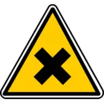 Vektorigrafiikka kolmion muotoinen X varoitusmerkki