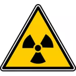 Vector illustration of triangular radioactive materials warning sign,