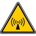 Immagine vettoriale di segnale di avvertimento del segnale radio triangolare