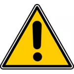 Triangular warning sign with an exclamation mark vector graphics