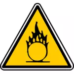 Panneau de signalisation de danger combustible vector image