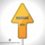 Warning sign arrow shape
