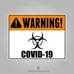 Varningsskylt Covid-19