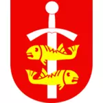 Vektor Zeichnung des Wappens der Stadt Gdyina