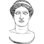 Vector illustration of head of Hera