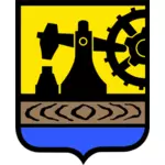 Disegno dello stemma della città di Katowice vettoriale