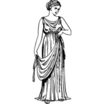 Woman in chiton vector image