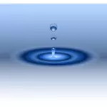 Kapka vody vlnky vektorový obrázek