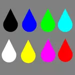 Värilliset vesipisarat