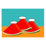 Vattenmelon skivor