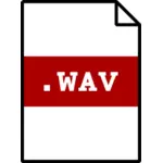 Clipart vetorial de ícone de computador de tipo de arquivo wav