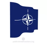 Ondeando la bandera de vector de la OTAN