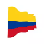 Wellig Flagge Kolumbien