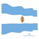 Wavy flag of Argentina