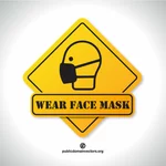 Носите знак маски для лица