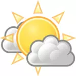 日当たりの良い間隔のカラー天気予報のアイコンのベクトル画像