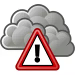 Panneau d'avertissement de tempête vector image