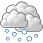 雪ベクトル画像のカラーの天気予報のアイコン