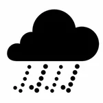 Rain and snow vector icon