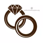 Wedding rings vector graphics