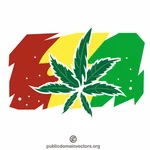 Weed with Jamaican flag