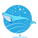 Blue whale vector graphics | Public domain vectors