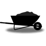 Immagine vettoriale silhouette di carriola