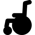 Tekerlekli sandalye vektör siluet