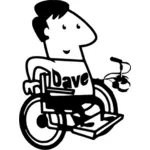 Vector graphics of handicapped man