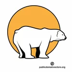 Ours polaire vector clipart