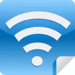 Wi-fi tecken klistermärke vector bild
