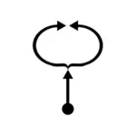 Symbol för kärlek, arbete och kunskap vektor illustration