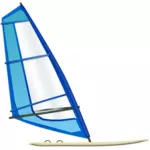 Image vectorielle de planche à voile bateau