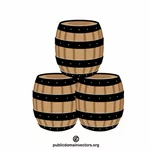 Wine barrels clip art
