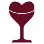 Grafica vettoriale di bicchiere di vino