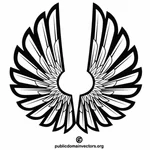 Arte de plantilla de silueta de alas