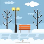 Panchina nella neve