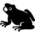 Frog silhouette vector clip art