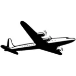 Propeller airliner vector image