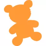 Bear toy silhouette vector image