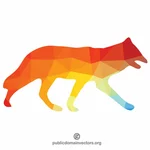Wolf color silhouette