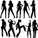 Women silhouette vector illustration
