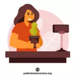 Wanita blog tentang tanaman