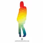 Colored silhouette of a girl