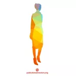 Woman color silhoiette